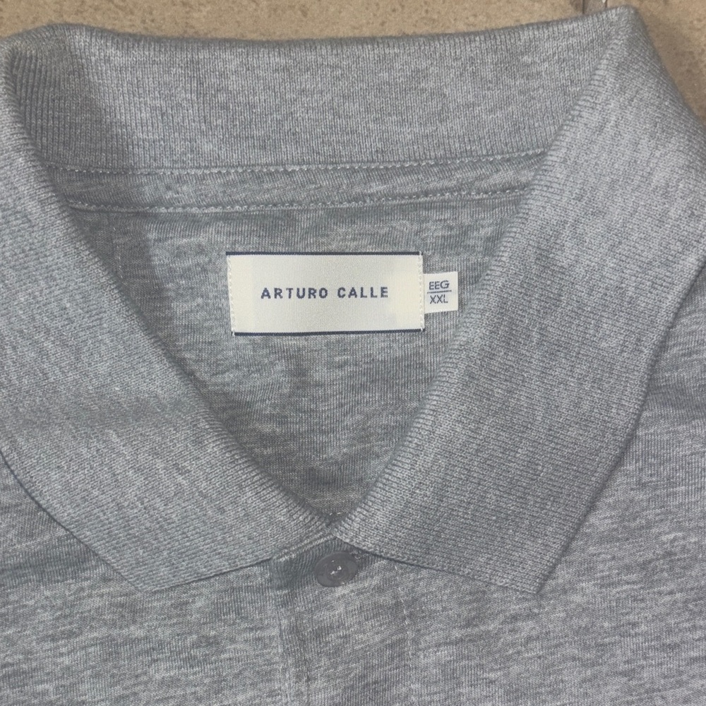 Gray men’s Polo Shirt - Picture 3 of 4